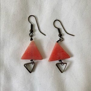 Triangle dangly earrings